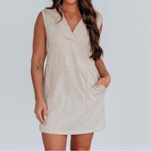 ANYAH LOUNGE DRESS - OATMEAL